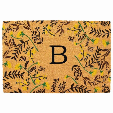 Calloway Mills Monogram Door Mat, Black, Yellow, Green, Natural, 24 in W x 36 in L 105082436B